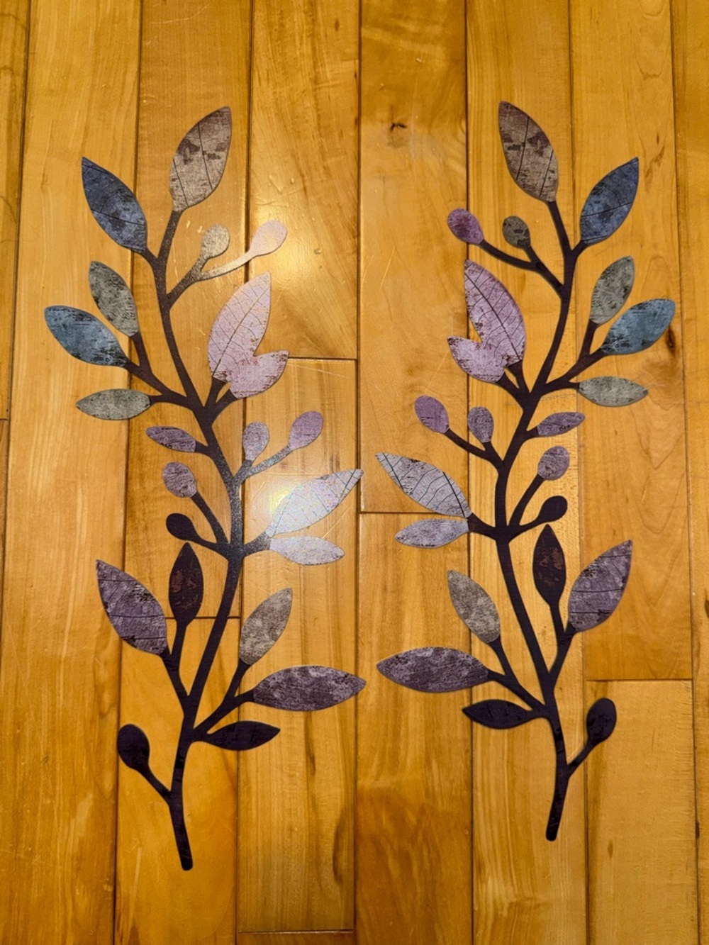 Decorative Purple Leaf Wall Art